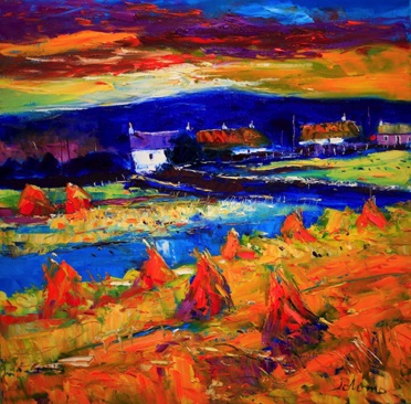 Hayfield at Knockcrome Isle of Jura 30x30 Hayfield at Knockcrome Isle of Jura 30x30